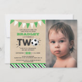 All-star Voetbal 2e Verjaardag Foto Kaart (Voorkant)