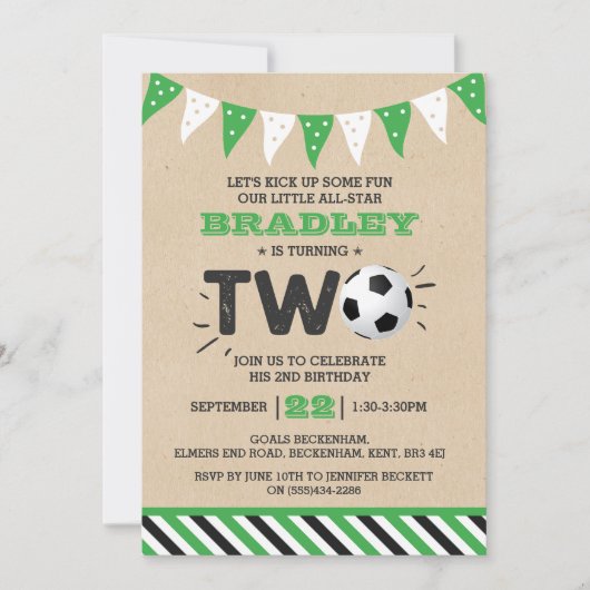 All-star Voetbal 2e Verjaardag Kaart (Voorkant)