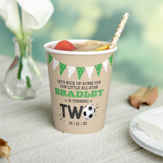 All-star Voetbal 2e Verjaardag Papieren Bekers (Insitu)