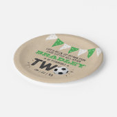 All-star Voetbal 2e Verjaardag Papieren Bordje (Gekanteld)