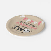 All-star Voetbal 2e Verjaardag Papieren Bordje (Gekanteld)