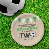 All-star Voetbal 2e Verjaardag Papieren Bordje