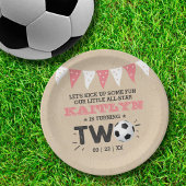 All-star Voetbal 2e Verjaardag Papieren Bordje