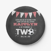 All-star Voetbal 2e Verjaardag Papieren Bordje (Voorkant)