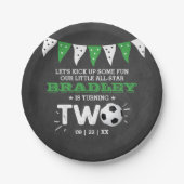 All-star Voetbal 2e Verjaardag Papieren Bordje (Voorkant)