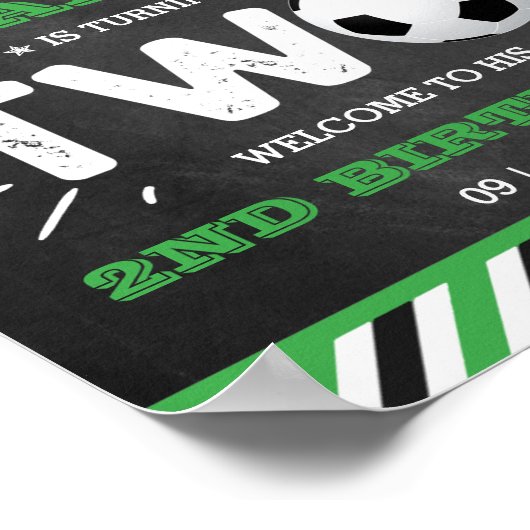 All-star Voetbal 2e Verjaardag Welkom Poster (Hoek)