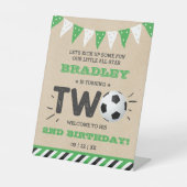 All-star Voetbal 2e Verjaardag Welkom Reclamebord Met Voetstuk (Voorkant)