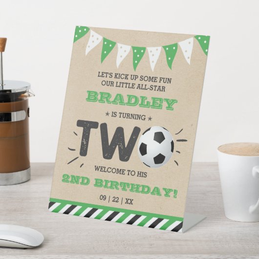 All-star Voetbal 2e Verjaardag Welkom Reclamebord Met Voetstuk (Insitu)