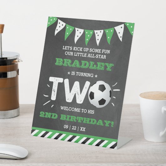 All-star Voetbal 2e Verjaardag Welkom Reclamebord Met Voetstuk (Insitu)