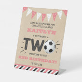 All-star Voetbal 2e Verjaardag Welkom Reclamebord Met Voetstuk (Voorkant)