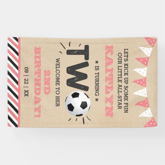 All-star Voetbal 2e Verjaardag Welkom Spandoek (Horizontaal)