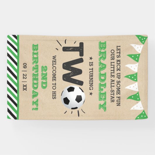 All-star Voetbal 2e Verjaardag Welkom Spandoek (Horizontaal)