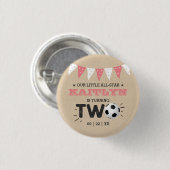 All-star Voetbal 2e verjaardagsfeestje Ronde Button 3,2 Cm (Voorkant /achterkant)