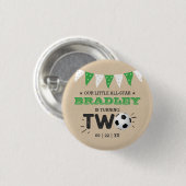 All-star Voetbal 2e verjaardagsfeestje Ronde Button 3,2 Cm (Voorkant /achterkant)