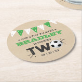 All-star Voetbal 2e verjaardagsfeestje Ronde Kartonnen Onderzetter (Gebogen)