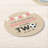 All-star Voetbal 2e verjaardagsfeestje Ronde Kartonnen Onderzetter (Gebogen)