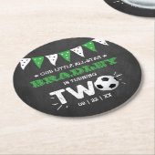 All-star Voetbal 2e verjaardagsfeestje Ronde Kartonnen Onderzetter (Gebogen)