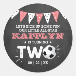 All-star Voetbal 2e verjaardagsfeestje Ronde Sticker