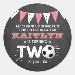 All-star Voetbal 2e verjaardagsfeestje Ronde Sticker