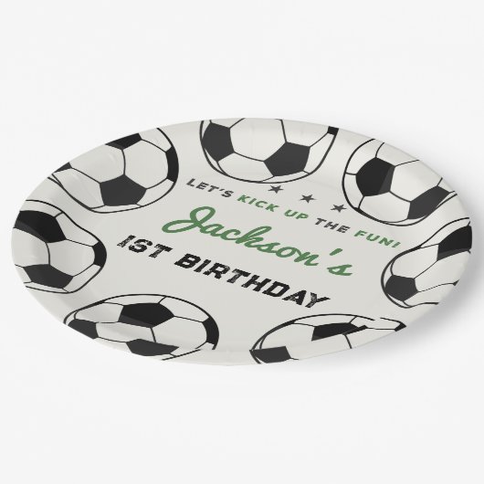 All-star Voetbal Verjaardagsfeest Papieren Bordje (Gekanteld)