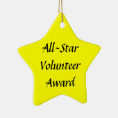 All-Star Volunteer Award - Herdenking Keramisch Ornament (Rechts)