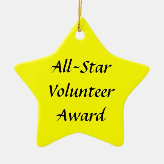 All-Star Volunteer Award - Herdenking Keramisch Ornament (Voorkant)
