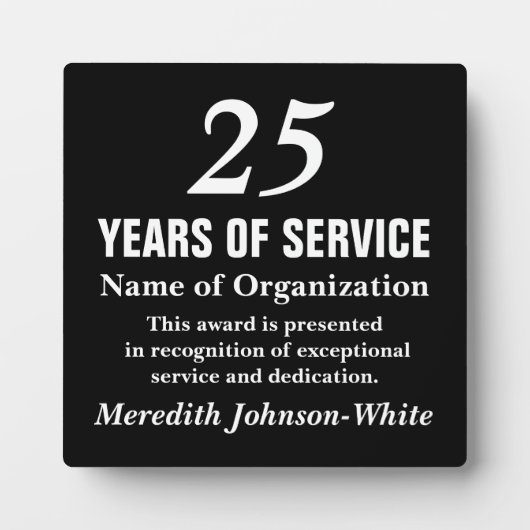 All-Star Volunteer Service Recognition Award Fotoplaat (Voorkant)