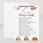 All Stars Sports Baby shower - bewerkbare naam, 5x Kaart (Voorkant / Achterkant)