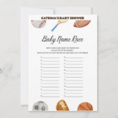 All Stars Sports Baby shower - bewerkbare naam, 5x Kaart (Voorkant)