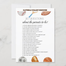 All Stars Sports Baby shower - bewerkbare naam, 5x