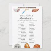 All Stars Sports Baby shower - bewerkbare naam, 5x Kaart (Voorkant)