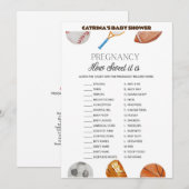 All Stars Sports Baby shower - bewerkbare naam, 5x Kaart (Voorkant / Achterkant)