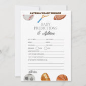 All Stars Sports Baby shower - bewerkbare naam, 5x Kaart (Voorkant)