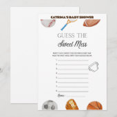 All Stars Sports Baby shower - bewerkbare naam, 5x Kaart (Voorkant / Achterkant)