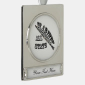 "All STATE", Clarinet, Ketting, juwelen, meisje, m Verzilverd Banner Ornament (Rechts)