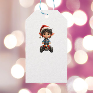 All-Terrain Christmas Elf Witte Gift Labels Cadeaulabel