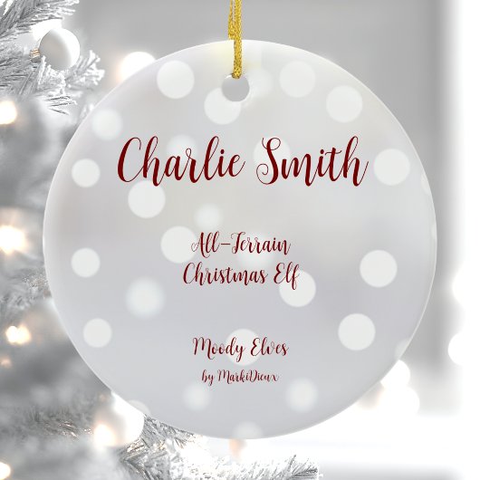 All-Terrain Kerst Elf Keramisch Ornament