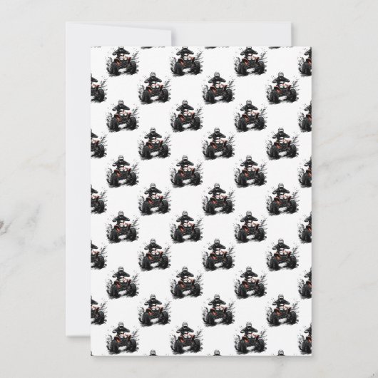 All Terrain Ride verjaardagsuitnodiging Kaart (Achterkant)