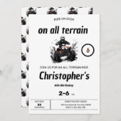 All Terrain Ride verjaardagsuitnodiging Kaart (Voorkant / Achterkant)