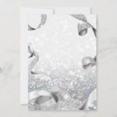All That Glitters Zilver & Wit Verjaardagsfeest Kaart (Achterkant)
