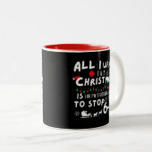 All That I Want Christmas Students Stop Saying 6-7 Tweekleurige Koffiemok (Voorkant rechts)