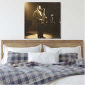 All That Jazz, door Natasha Us Canvas Afdruk (Insitu (Slaapkamer))