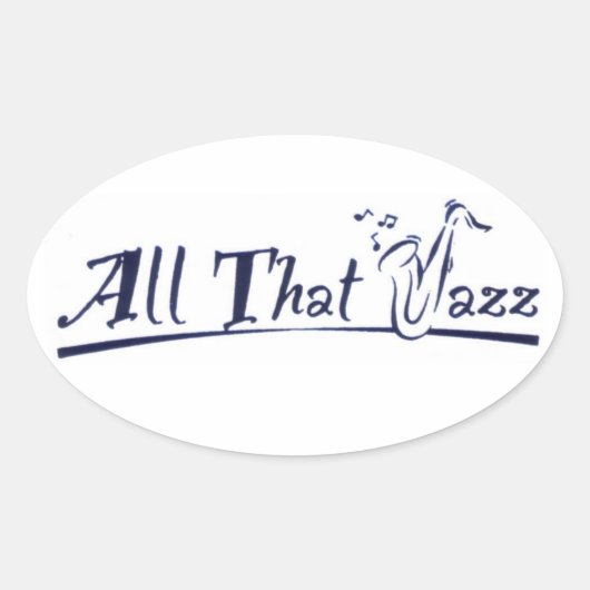 All that Jazz Ovale Sticker (Voorkant)