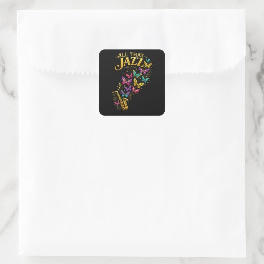 All That Jazz Vierkante Sticker (Tas)