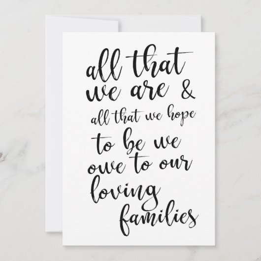 All That We Are Black and White Sign Verticaal Kaart (Voorkant)