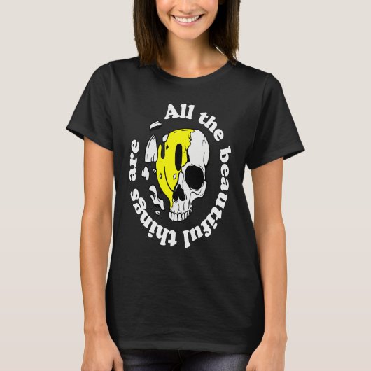 All the beautiful things are Cool Wild Skull Outf T-shirt (Voorkant)