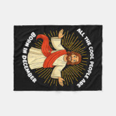 All The Cool People Are Born In December Funny Quo Fleece Deken (Voorkant (Horizontaal))