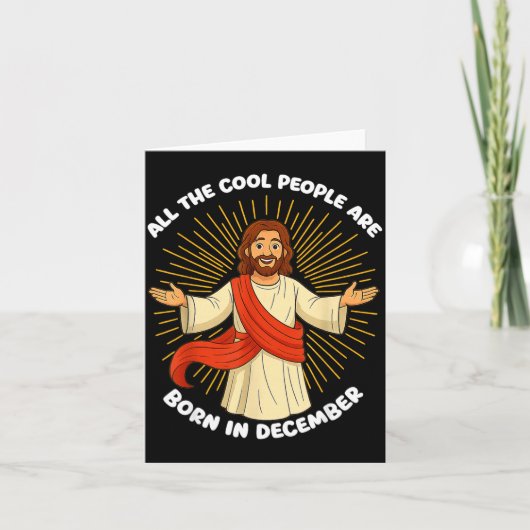 All The Cool People Are Born In December Funny Quo Kaart (Voorkant)