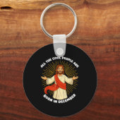 All The Cool People Are Born In December Funny Quo Sleutelhanger (Voorkant)