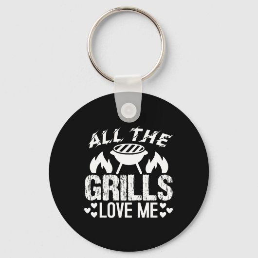 All The Grills BBQ-liefhebber humor Sleutelhanger (Voorkant)